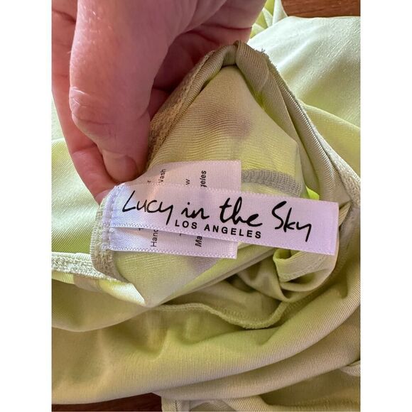 Lucy in the Sky One Shoulder Open Back Maxi Dress Size Large - Picture 9 of 10